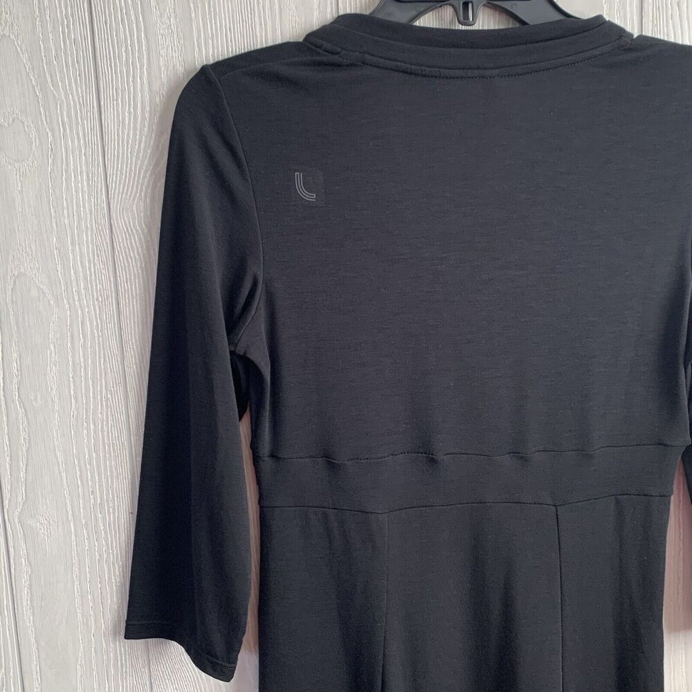 Lole Black V-Neck 3/4 Sleeve Dress Size XS - Picture 5 of 5